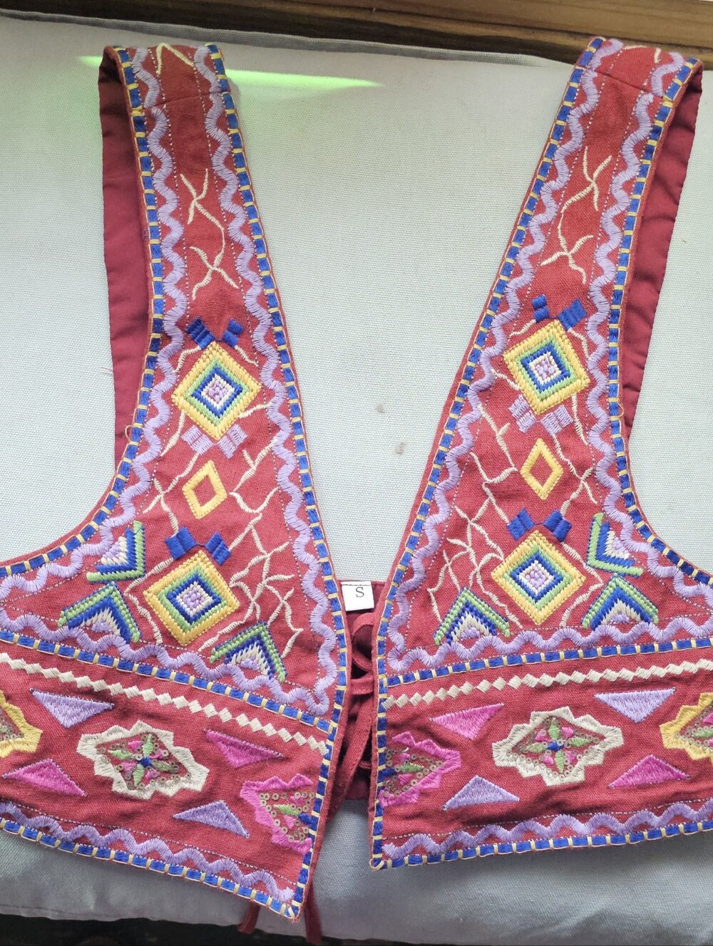 Boho Embroidered Vest Size Small | Festival Western Cowgirl
